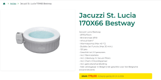 Bestway Lay-Z Spa St. Lucia 2-3 personen Ø170cm voor €179 bij vanCranenbroek
