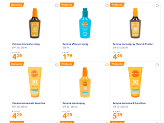 Zenova Zonnebrand & aftersun vanaf €1,79 bij de Action