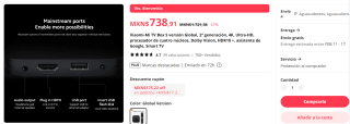 Xiaomi TV Box 2nd Gen por $738.91 en AliExpress
