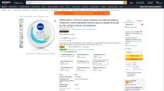 NIVEA Soft 375ml crema multiusos por 3,99€