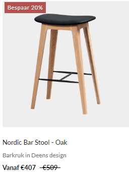 20% korting op alles bij Sackit