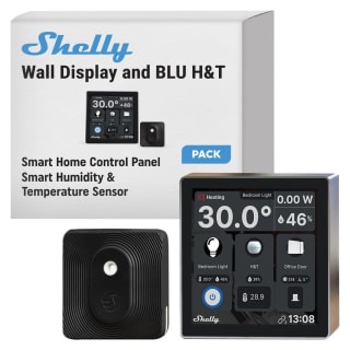 Shelly Wall Display zwart + blauw H & T zwart (bundel voor €90 dmv code bij Amazon