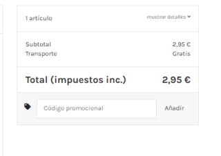 Envío gratis sin minimo de compra