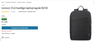 Lenovo B210 notebooktas voor €7,25 bij Lenovo