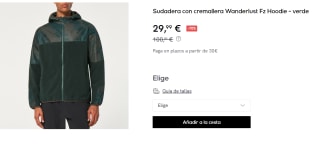 Sudadera con cremallera de Hombre Oakley Wanderlust Fz Hoodie por 29.99€