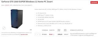 Lenovo IdeaCentre Gaming5 14ACN6 (90RW00DFMH) voor €660,67 bij Redshell
