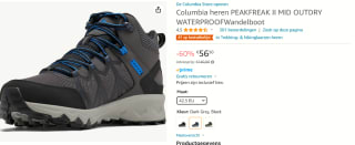 Columbia Men's Peakfreak II Mid OutDry Boots voor €56,50 bij Amazon