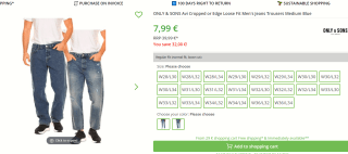 ONLY & SONS heren jeans voor €7,99 bij Outlet46