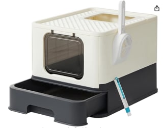 Feandrea uitschuifbare kattenbak met accessoires voor €33,74 bij Amazon.nl