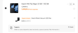 Xiaomi Mix Flip 12GB/256GB + Xiaomi Robot Vacuum X20 Max por 1.099€