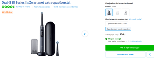 Oral-B IO 8N elektrische tandenborstel voor €130 bij Coolblue