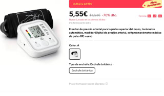 Monitor de presión arterial para brazo por 5,55€