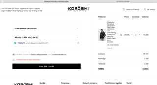 Rebajas Koröshi: 5€ extra en prendas rebajadas