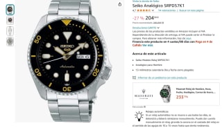 Reloj automático SEIKO estilo diver por 204,50