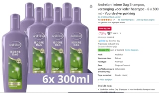 Andrélon Iedere Dag Shampoo - 6 x 300 ml - Voordeelverpakking voor €8,55 met Amazon Priime