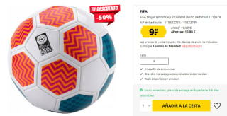 Balón de fútbol FIFA World Cup 2023 WM por 9.99€