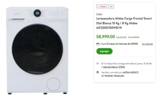 Lavasecadora Midea Carga Frontal por $8,999 en Bodega Aurrera