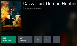 Cazzarion: Demon Hunting gratis voor Xbox Series X/S in de Microsoft store