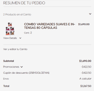 25% de descuento en cápsulas en Dolce Gusto