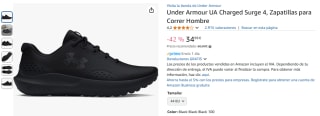 Zapatillas Under Armour UA Charged Surge 4 por 34,99€ varios colores