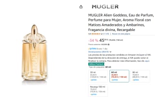 MUGLER Alien Goddess, Eau de Parfum Mujer por 45,99€