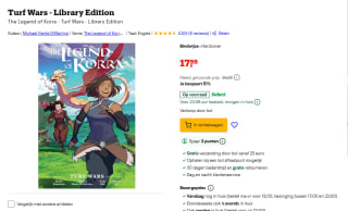 The Legend of Korra: Turf Wars Library Edition hardcover comic voor €17,99 bij Bol