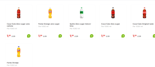 Coca-Cola, Fanta of Sprite Alle flessen à 1 liter voor €1 bij de Plus