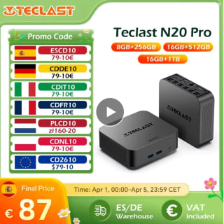 Teclast N20 Pro, Mini PC Computer, for Intel N95,,16GB+512GB , Windows 11 Pro, Support 4K por 123,45€