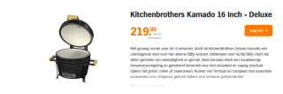 Kitchenbrothers Kamado 16 Inch - Deluxe voor €219 bij de AH