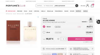 Chanel Allure Homme 150 ml por 90,87€