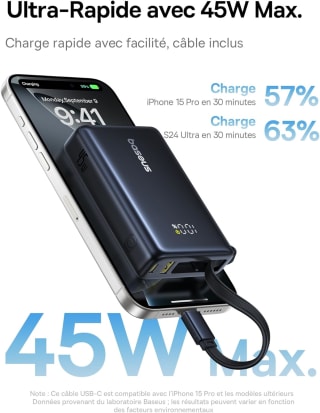 Baseus Picogo 10000mAh 45W Powerbank voor €27,99 bij Amazon