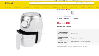 Ariete freidora 1000w blanca por 24,95€