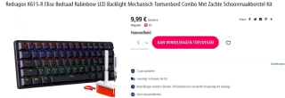 Redragon K615-R Elise Wired Rabinbow LED Backlight Mechanical Keyboard voor €9,99 bij Geekmaxi