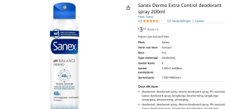 Prijsfout?! Sanex Dermo Extra Control deodorant spray 200ml (6 stuks | EUR 0,54 per stuk)