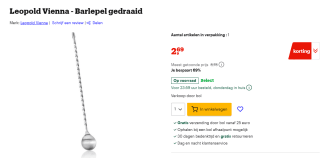 Leopold Vienna gedraaide barlepel voor €2,69 bij Bol