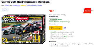 Carrera GO!!! Max Performance racebaan voor €45 bij Bol
