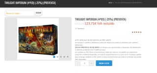 Preventa Juego de mesa Twilight Imperium 4ªEd por 123,71€
