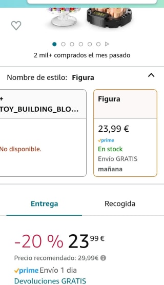 LEGO 76421 Harry Potter Dobby el Elfo Doméstico por 23,99€.
