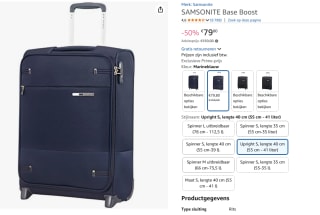 Samsonite Reiskoffer - Base Boost Upright (Handbagage) 55/40 voor €69,80 dmv code met Amazon prime
