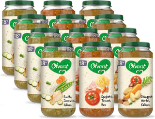 Olvarit Variatiemenu Babymaaltijd 18+ Maanden - 3 Smaken - 12 x 250g voor €11,88 bij Amazon