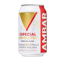 68 Latas Cerveza AMBAR 33cl sin gluten por 30,62€