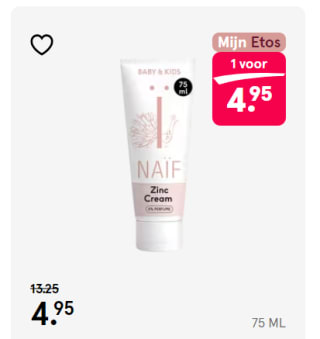 Alle Naïf producten voor €4,95 bij de Etos