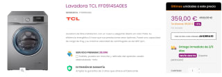 Lavadora de 9Kg TCL FF0914SA0ES por 349€
