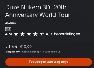 Duke Nukem 3D: 20th Anniversary World Tour voor €1,99 in de Playstation Store
