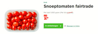 1 kg Snoeptomaten fairtrade voor €3,49 bij PLUS