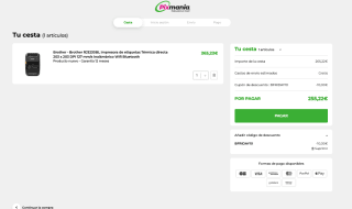 Impresora Brother RJ3230BL de etiquetas Térmica directa 203 x 203 DPI 127 mm/s Inalámbrico Wifi Bluetooth por solo 255,22€