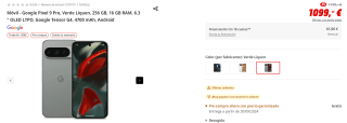 Descuento 50€ Google Pixel 9 Pro nos sale por 849€