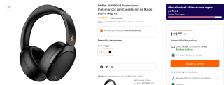 Auriculares Edifier WH950NB por 119,99€