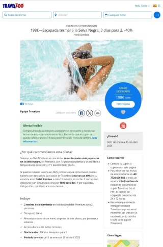 Escapada termal Selva Negra 3 días desde 198€ para 2 personas.