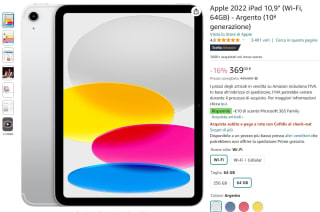 Apple Ipad 2022 64GB voor €369 via Amazon Italië